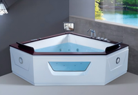 Baignoire spa autoportante de style moderne avec robinet d'égouttage inclus pour usage intérieur