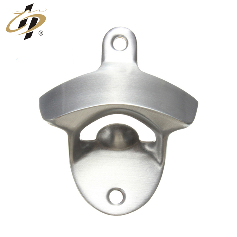 Оптовая продажа, дешевая металлическая отливка из нержавеющей стали, Серебряное пиво, Настенная открывалка для бутылок