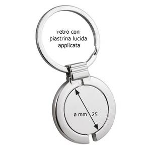 Porte-clés tendance en alliage d'acier inoxydable avec porte-carte de chariot, logo personnalisé et plaque gravée au laser, impression émaillée - Product Image 3