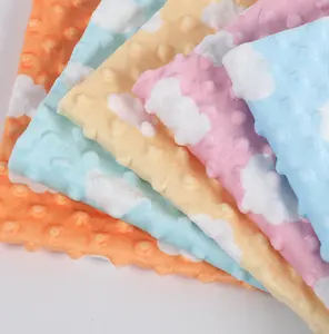 Super Soft baby cuddle minky dot fabric wholesale Baby minky blanket fabric plush fabric manufacturer