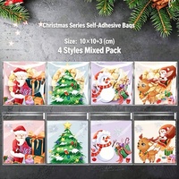 Kerstdecoratie Bakken Voedsel Fruit Verpakkingen Kleefzakken Kerstcadeauverpakkingen Zelfklevende verzegelzakken
