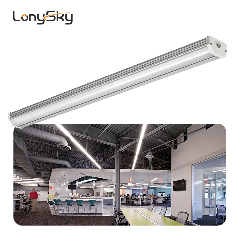 Tinggi lumen CCT disesuaikan opsional 2ft 4ft 8ft pencahayaan komersial Led T5 terintegrasi tabung cahaya