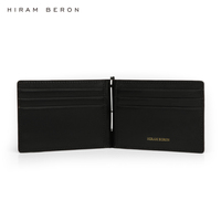 Portefeuille en cuir italien avec Clip pour cartes, nouveau produit, porte-cartes personnalisé OEM ODM, noir et brillant, vente en gros, livraison à domicile