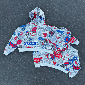 Custom Cotton Polyester With Dtg Print Design Oversized Zip Up <b>Hoodies</b> Manufacturer <b>500</b> <b>Gsm</b> Hoodie For Men High Quality - Product Image 1