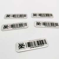 Étiquette de code-barres en aluminium anodisé gravée au laser personnalisée pour l'extérieur, autocollant adhésif durable pour essence, à gratter