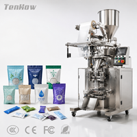 Machine d'emballage industrielle intelligente et durable pour granulés déshydratants en sachets, avec contrôle automatique du volume par coupelle.