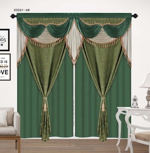 Rideaux de luxe en jacquard 100% polyester à occultation élevée, sur mesure, pour salon - Product Image 6