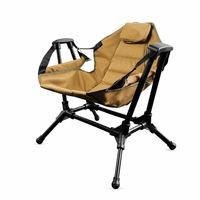 Fauteuil balançoire pliant Venture Tails pour extérieur, plage, pêche, voyage, parc, en alliage d'aluminium 7075, tissu Oxford 600D, avec appui-tête, portable