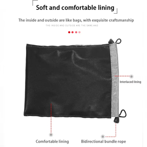 Custom Logo Size <b>Waterproof</b> <b>Drawstring</b> <b>Bag</b> Data Cable <b>Drawstring</b> Pouch Storage Dust <b>Bags</b> for Mobile Phone and Power Bank - Product Image 5