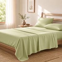 Drap plat Queen Size en percale 100% coton biologique, 1 unité, vert sauge, teint uni, léger, frais et durable – NOUVEAU