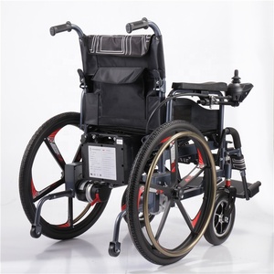Portable bike <strong>price</strong> of light steel disabled electric <strong>Handbike</strong> travel folding wheelchair - Product Image 1