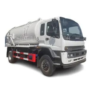 1suzu vakum Sewerage truk hisap saluran pembuangan tekanan Jetting tank 4x4 4WD Howo 4x2 Puma sedot truk Tanker untuk dijual