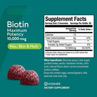 Vente en gros Fabricant Gummies à la biotine non OGM pour éclaircir la peau, les cheveux et les ongles