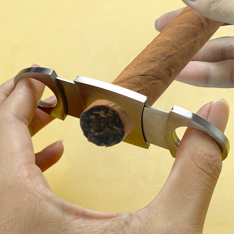 Резак для сигар, гильотина из нержавеющей стали с двойным лезвием, аксессуары для курения