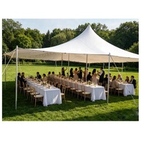 Tente de réception imperméable et résistante aux UV, toutes saisons, type étendu, avec cadre en aluminium de plus de 3000 mm et revêtement double face en PU/PVC