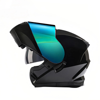 Casque modulaire ABS à visière relevable pour adulte, design à visière relevable, casque de moto à double visière anti-buée, certification ECE
