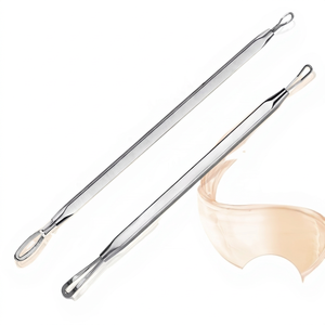 Removedor Profesional de Puntos Negros y Imperfecciones de Acero Inoxidable, Tratamiento para el Acné 2 en 1, Herramientas de Extracción de Comedones - Product Image 1