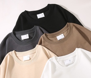 <strong>Wholesale</strong> 320Gsm Cotton Pullover <strong>Sweatshirts</strong> Custom Printed Oversized Crew Neck for Men Solid Pattern Plain Dyed for Autumn - Product Image 4