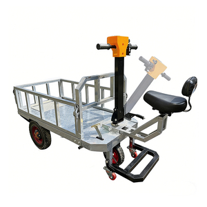 Chariots électriques à plateforme, alimentés par batterie, robustes, en acier inoxydable 201, capacité de charge de 1000 kg - Product Image 1