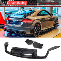 Aileron séparateur de lèvre de diffuseur arrière en fibre de carbone véritable pour Audi TT MK3 TTS TTRS 2015-2019 Accessoires extérieurs