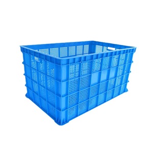 Rectangular Plastic Turnover <b>Basket</b> 610x430x115mm Mesh <b>Stackable</b> For Warehouse Logistics And Express Delivery - Product Image 2