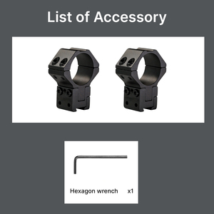 Anneaux de montage BANGBANG - Pince de tube de 30 mm, hauteur centrale réglable de 1,38 à 1,65 pouces pour rail de 11 mm (Noir) - Product Image 5