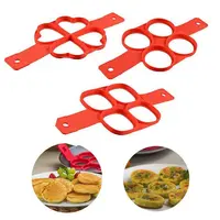 Silicone Omelet Maker Ring Nonstick Pancake Flip Mold For Kitchen Baking, Free Shipping