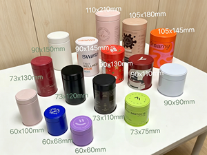 Boîte <span class=keywords><strong>en</strong></span> Gros Ronde et Petite pour Thé Matcha, Boîte <span class=keywords><strong>en</strong></span> Métal Personnalisée <span class=keywords><strong>Ivoire</strong></span> et Vert Foncé avec Joint pour Poudre de Matcha - Product Image 6