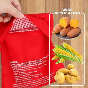 Klear KV-100 Lot de 4 sacs réutilisables écologiques pour cuire les pommes de terre au micro-ondes, cuisson rapide en 4 minutes, outils parfaits pour les fruits et légumes - Product Image 4