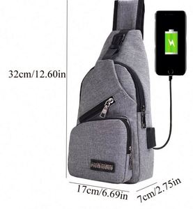 Outdoor Casual Sport <b>Chest</b> Bag New Messenger Fashion <b>Small</b> Men's Sling Crossbody Bag Anti-theft <b>Chest</b> Bag - Product Image 2