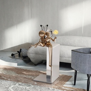 Table Console minimaliste en acier inoxydable pour entrée Table à thé <span class=keywords><strong>design</strong></span> nordique de luxe Simple pour salon petite Console de chevet - Product Image 6