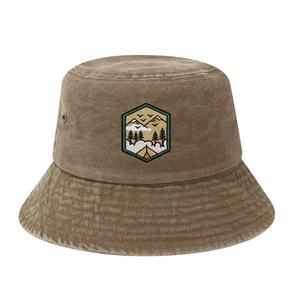 Chapeau Bob en Tissu Denim Coton Lavé avec Patch Brodé Personnalisé, Taille Unique pour Adultes, Idéal pour les Activités de Plein Air (Vente en Gros) - Product Image 5
