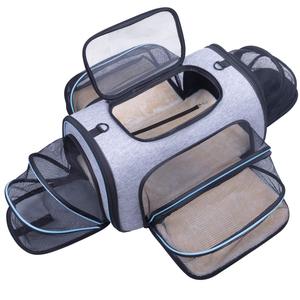 Transportín para Mascotas Aprobado por Aerolíneas, Transportín Grande y Blando para Viajes, Transportín Plegable para Gatos con Almohadilla de Felpa Extraíble y Bolsillos - Product Image 1
