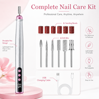 Vente en gros de mini perceuse à ongles en forme de stylo, lime à ongles électrique portable rechargeable professionnelle pour manucure, pédicure, salon