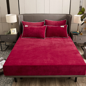 <span class=keywords><strong>Drap</strong></span>-<span class=keywords><strong>housse</strong></span> en velours cristal de 25cm de profondeur, confortable et doux, couleur unie, Queen King, <span class=keywords><strong>drap</strong></span>-<span class=keywords><strong>housse</strong></span> de haute qualité pour la maison, la chambre à coucher et le mariage - Product Image 1
