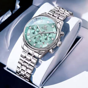 Olevs 3669 <span class=keywords><strong>Montre</strong></span> Bracelet Étanche <span class=keywords><strong>Femme</strong></span> de <span class=keywords><strong>Marque</strong></span> Originale, Affichage Date Business, Multifonctionnelle à Quartz, <span class=keywords><strong>Montre</strong></span> Habillée Élégante pour <span class=keywords><strong>Femme</strong></span> - Product Image 1