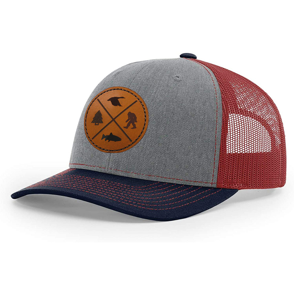 58cm Breathable Polyester Embroidery Baseball Caps 6 Panel Trucker Hat
