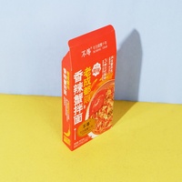 Boîtes d'emballage personnalisées en carton blanc FSC ISO22000 avec estampage à chaud pour nouilles rapides au crabe épicé, impression CMYK