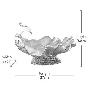 Moderna Statua di Pavone in Resina Dorata di Lusso con Vassoio <span class=keywords><strong>per</strong></span> Frutta Secca, Ornamento da Tavolo <span class=keywords><strong>per</strong></span> Decorazione <span class=keywords><strong>Casa</strong></span> - Product Image 2