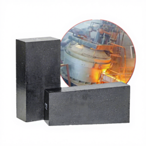 Briques réfractaires personnalisées à haute résistance thermique, briques en magnésie-alumine-carbone, briques noires pour fours à haute température - Product Image 1