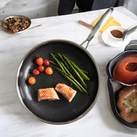 Ensemble de casseroles et poêles en acier inoxydable 7 pièces, ustensiles de cuisine antiadhésifs, revêtements en nid d'abeille, poêles à frire