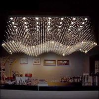 Lustre moderne en cristal suspendu pour intérieur, fabrication professionnelle, personnalisable, LED, pour hôtel, hall, villa, restaurant, supermarché