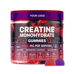 Creatina Monohidrato OEM 120 Gomitas 5000mg Suplemento Deportivo para el Crecimiento Muscular con L-Carnitina, Taurina, BCAA - Product Image 1