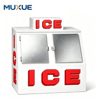MUXUE Congélateur de distribution commercial extra profond de 72 pouces, double porte, 1500 L, R290, pour stockage de sacs de glace