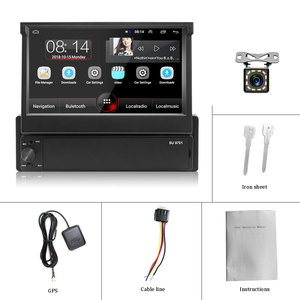 Podofo 1din 7 ''android đài phát thanh xe hơi có thể thu vào màn hình cảm ứng GPS Wifi autoradio Car Stereo DVD Player + 12 LED phía sau máy ảnh - Product Image 6