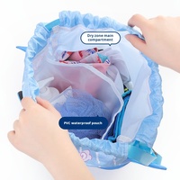 Sac de natation portable pour enfants, motif dessin animé, sac à dos d'entraînement étanche, sac de rangement pour vêtements