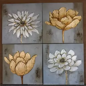 New artwork handmade oil painting, flower group paintings, gallery wrapped paintings for bedroom decoration