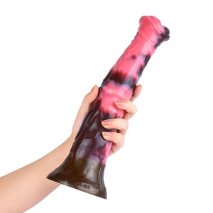 Dildo realista de pene de caballo con ventosa, de silicona multicolor, grande y largo, para masaje anal, juguetes sexuales para hombres y mujeres - Product Image 5