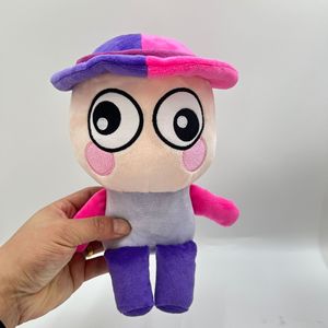 Peluche de Moopy de Roblox, Personaje de Ojos Grandes, Juguete de Peluche para Niños de 5 a 7 Años, Unisex, Sombrero Morado y Rosa, Cuerpo Gris - Product Image 2