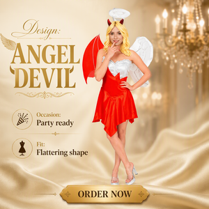 Personaje de TV/<span class=keywords><strong>película</strong></span>, disfraz de Ángel <span class=keywords><strong>diablo</strong></span> para adultos, fiesta de Halloween y cumpleaños, vestido de belleza, accesorio de juego - Product Image 2
